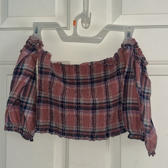 pink stretchy crop top - Picture 2 of 5